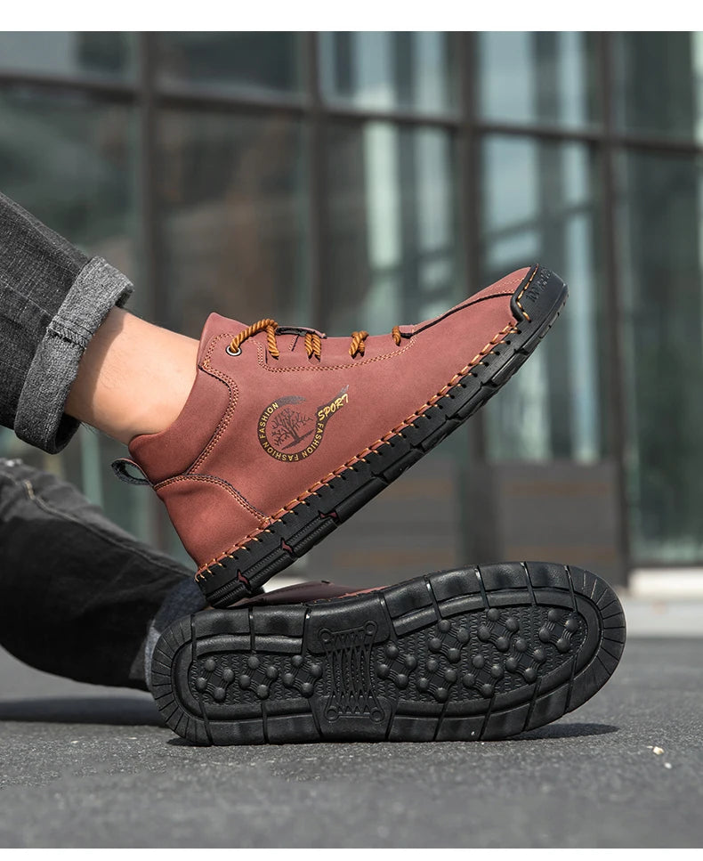 Men's Handmade Leather Outdoor Ankle Boots