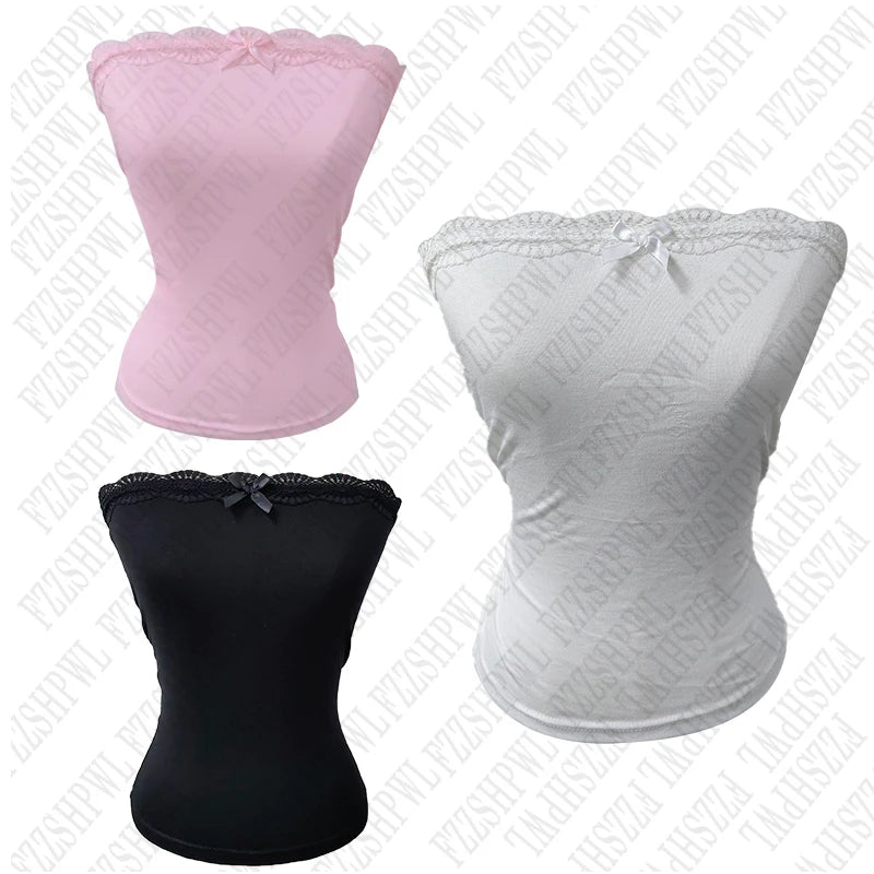 Women's Y2K Tube Top & Mini Shorts Set