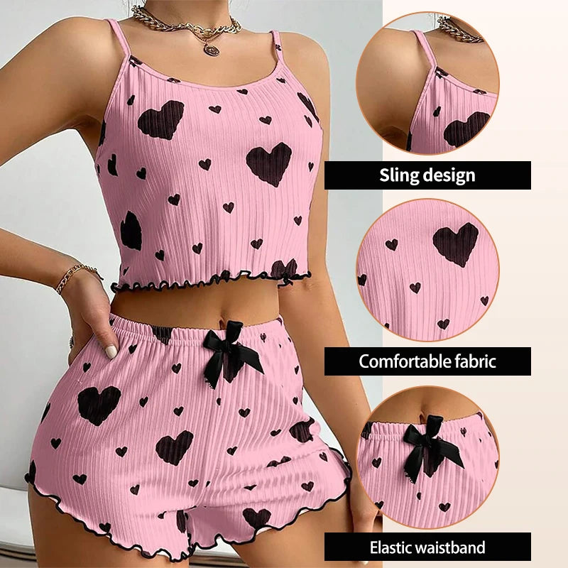 Women's Tank Top & Shorts Pajama Set
