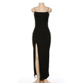 Women's Y2K Backless Split Maxi Dress
