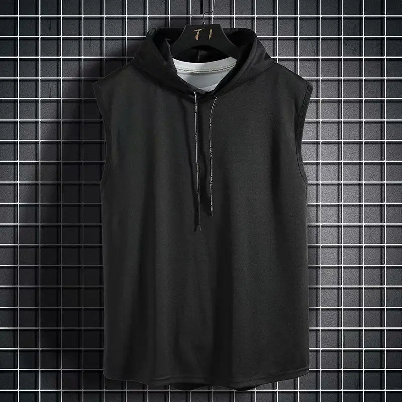 Men's Sleeveless Hooded Gym Vest