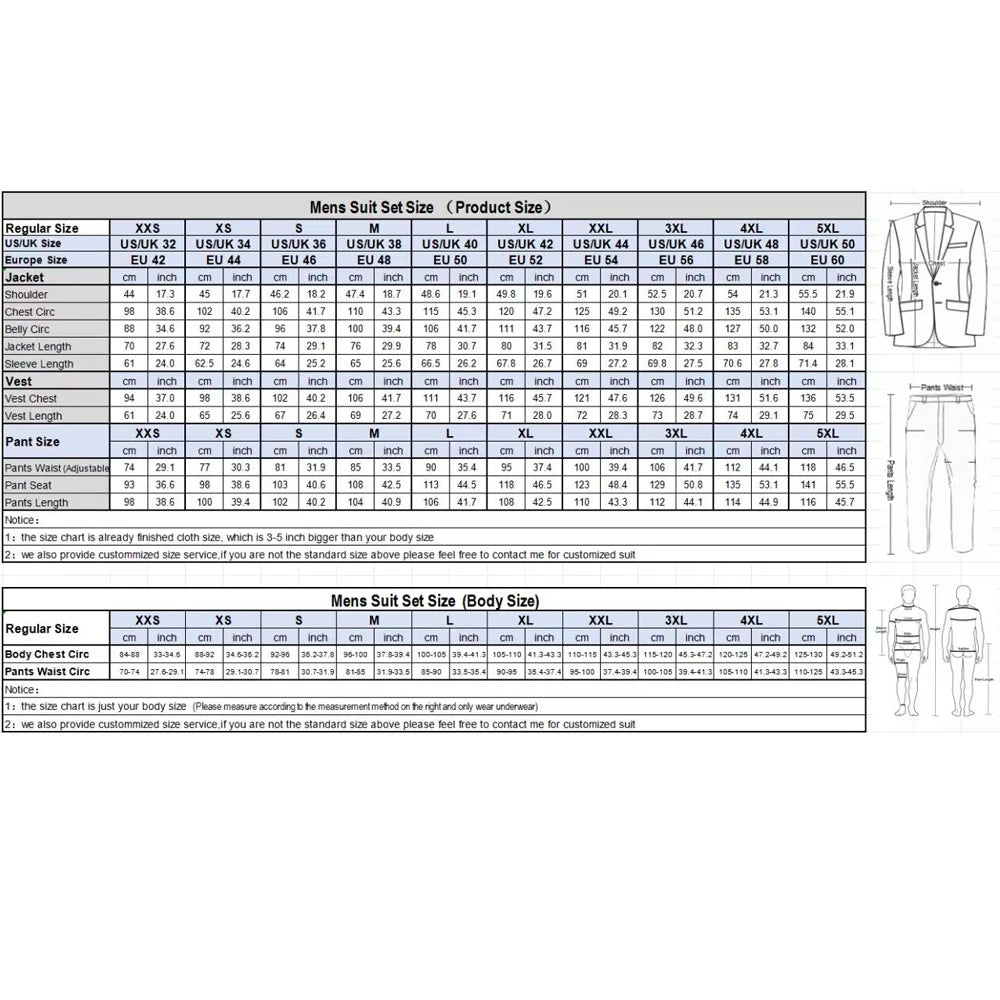 Men's Vest & Pants Suit Set