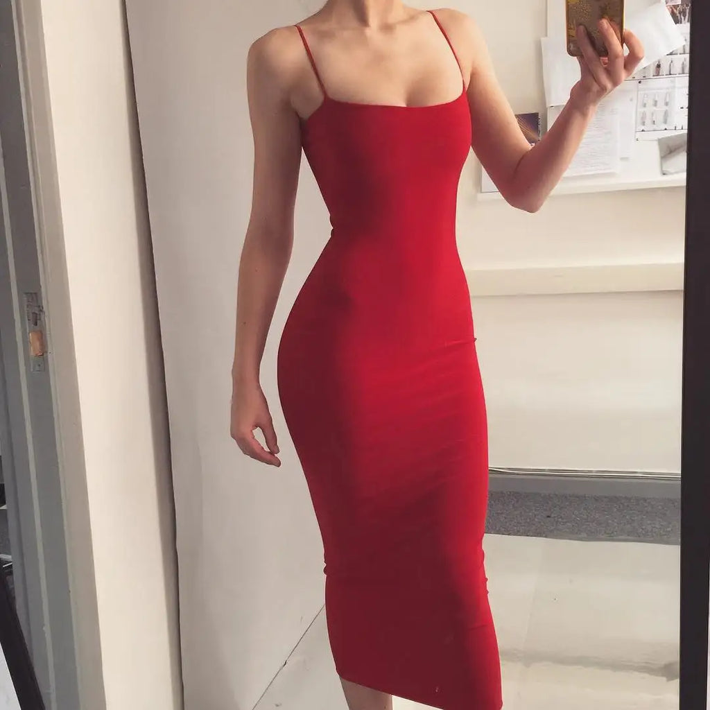 Women's Backless Sling Maxi Dress