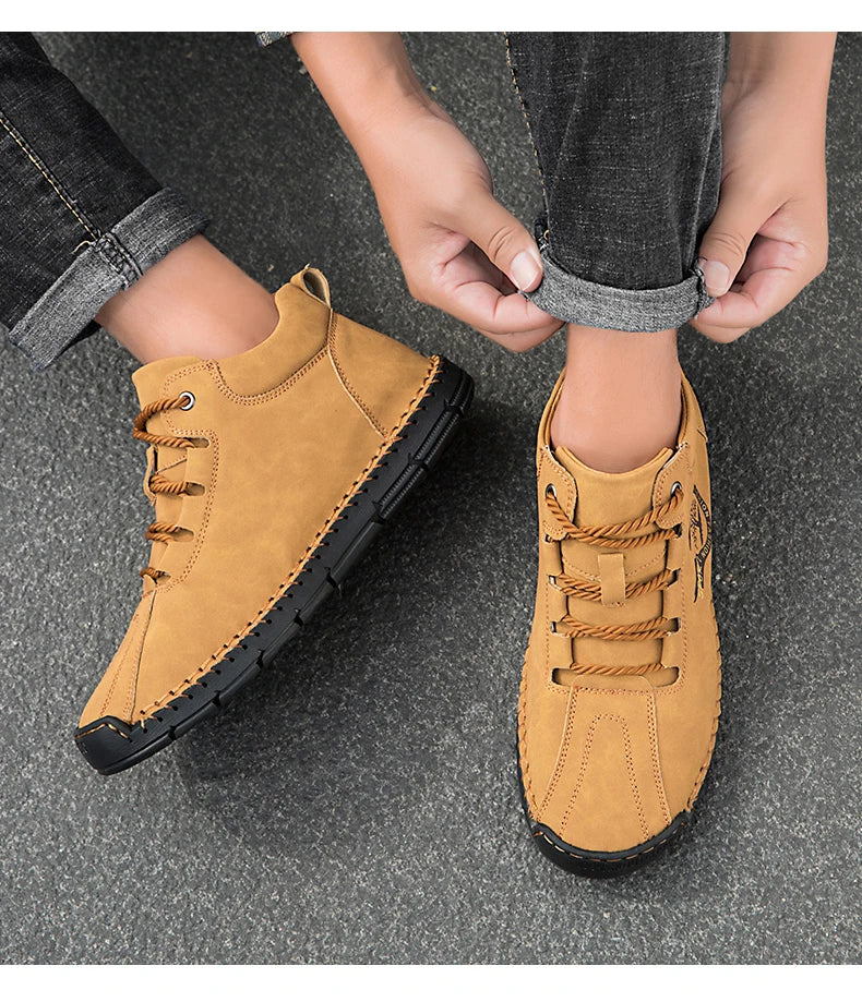 Men's Handmade Leather Outdoor Ankle Boots