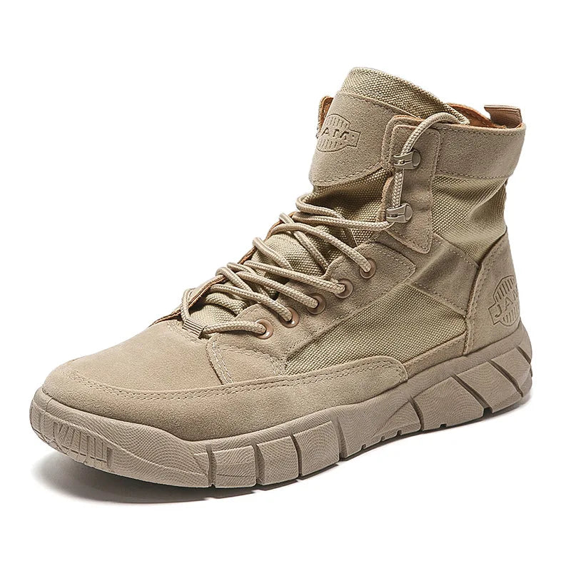 Men's Flat Sole Lace-Up Ankle Boots