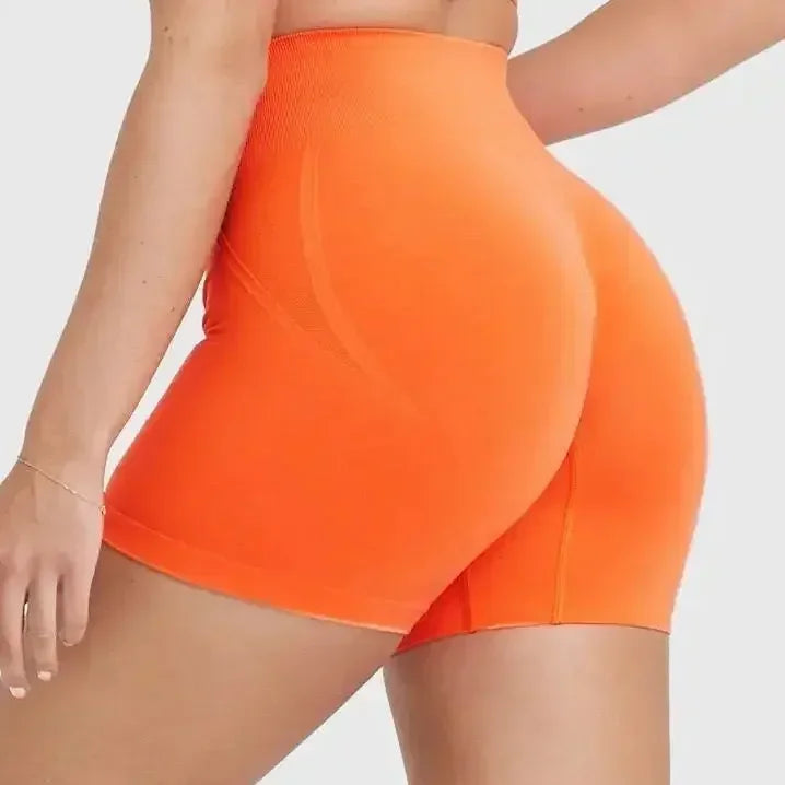Women's High-Waist Seamless Scrunch Shorts