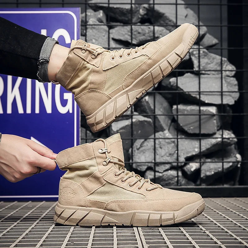 Men's Flat Sole Lace-Up Ankle Boots