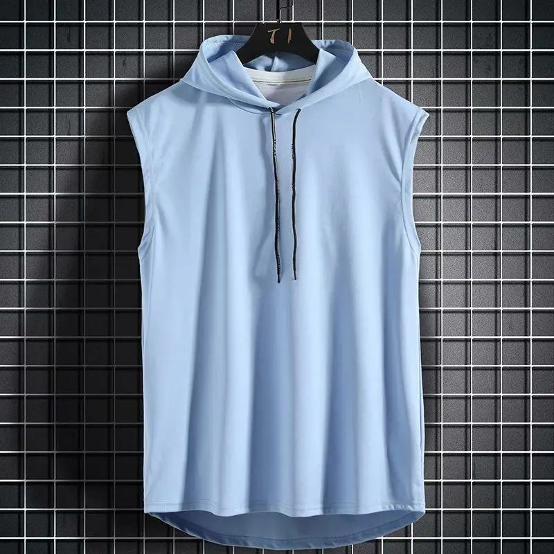 Men's Sleeveless Hooded Gym Vest