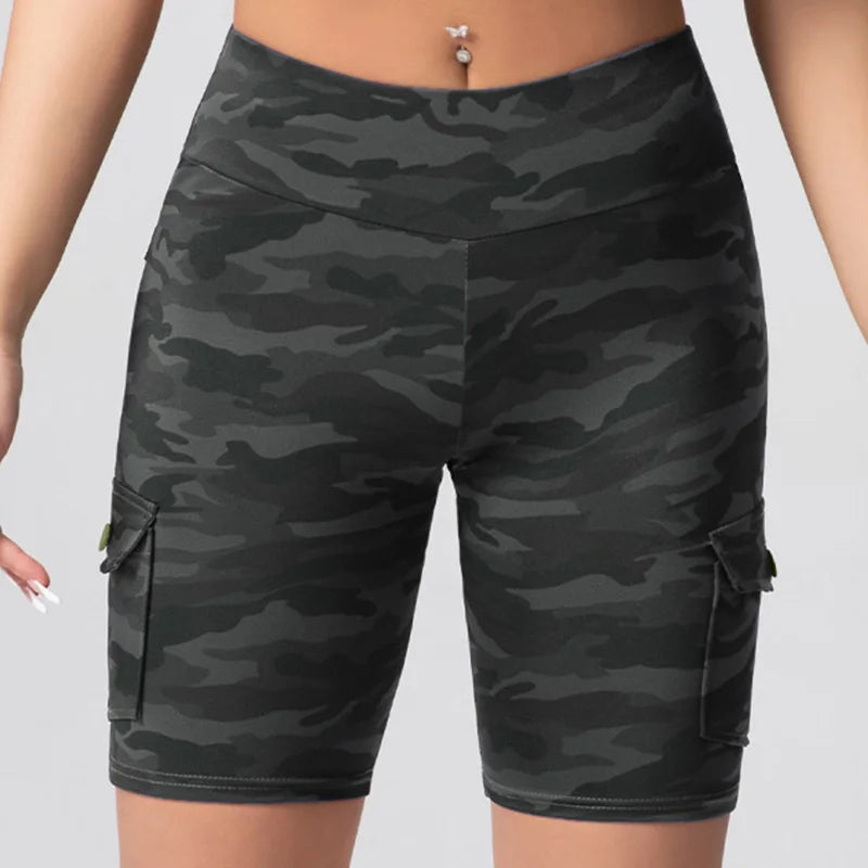 Women's Camo Butt-Lifting Workout Shorts