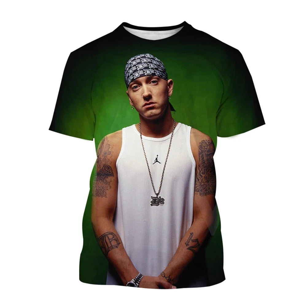 Unisex Rapper 3D Print Hip-Hop T-Shirt