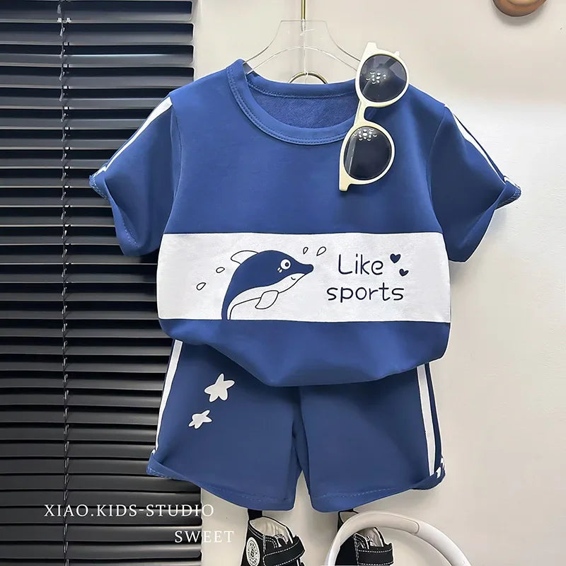 Toddler Striped T-Shirt & Shorts Lounge Set