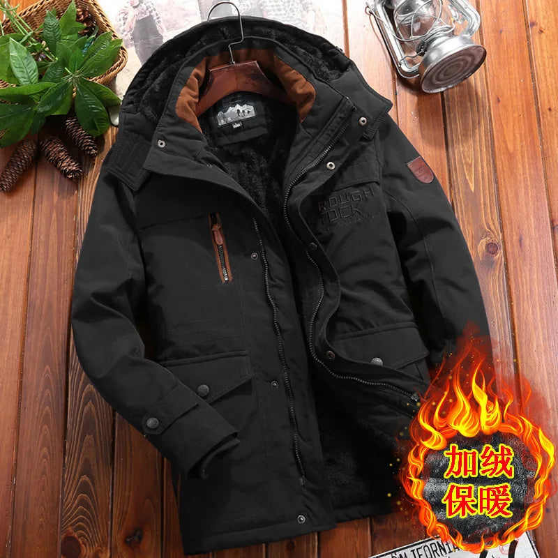 Men's Velvet Padded Winter Jacket