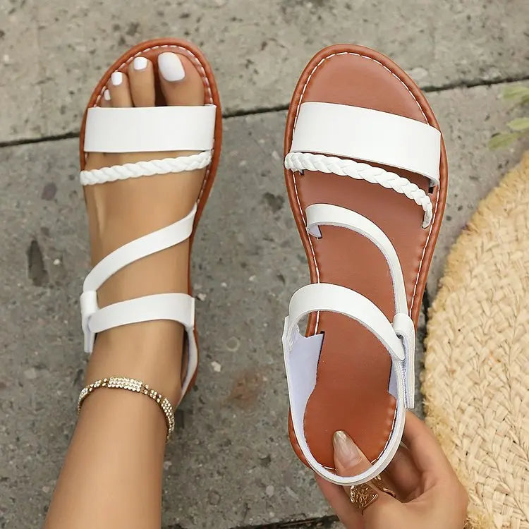 Women's Flat Roman Strap Sandals
