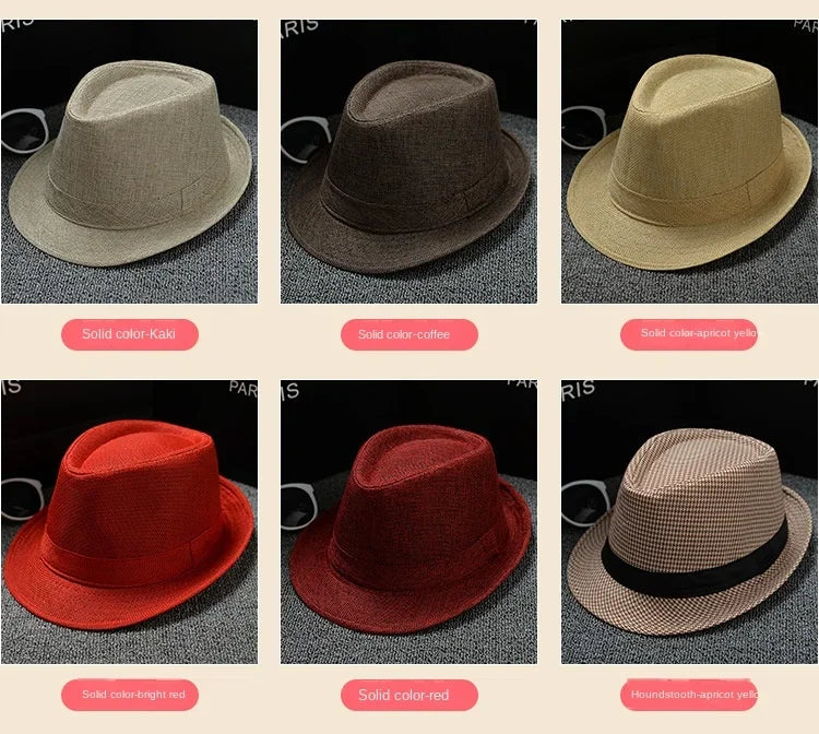 Unisex Vintage Fedora Panama Hat