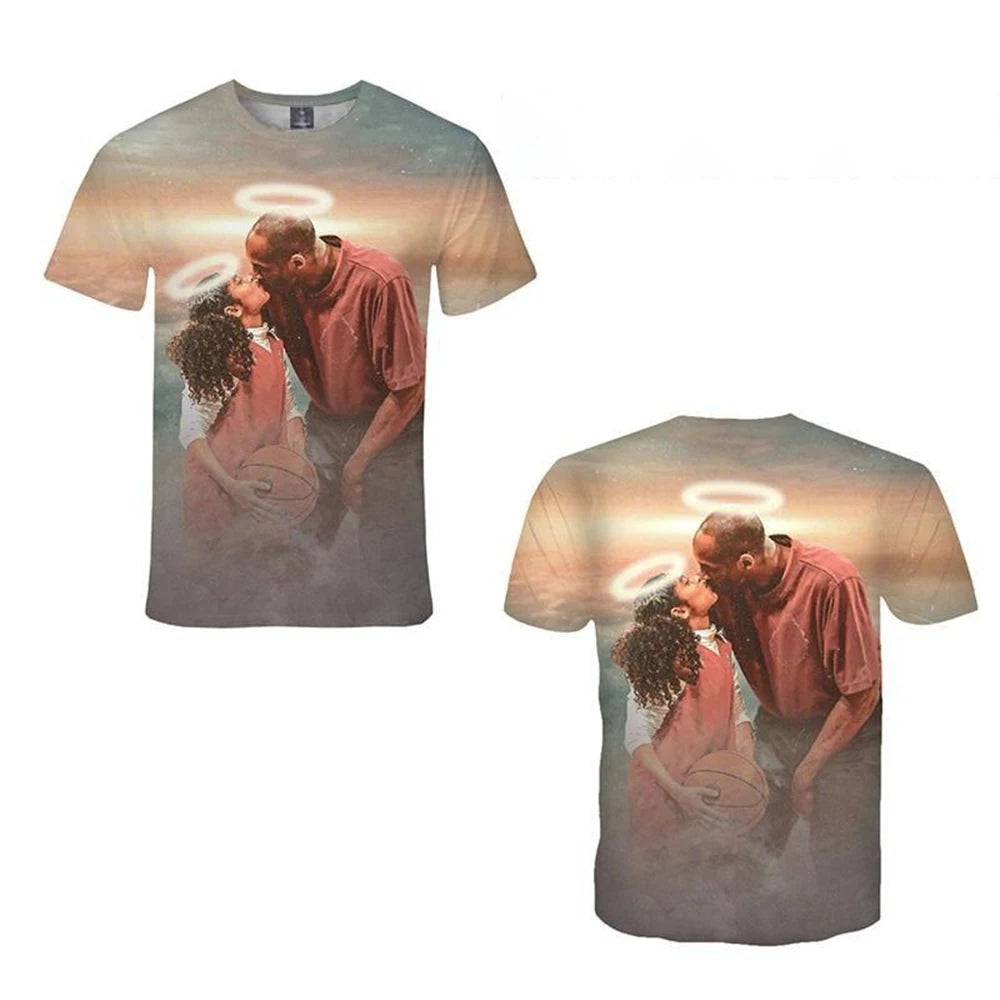 Unisex 3D Pattern Commemorative Print T-Shirt