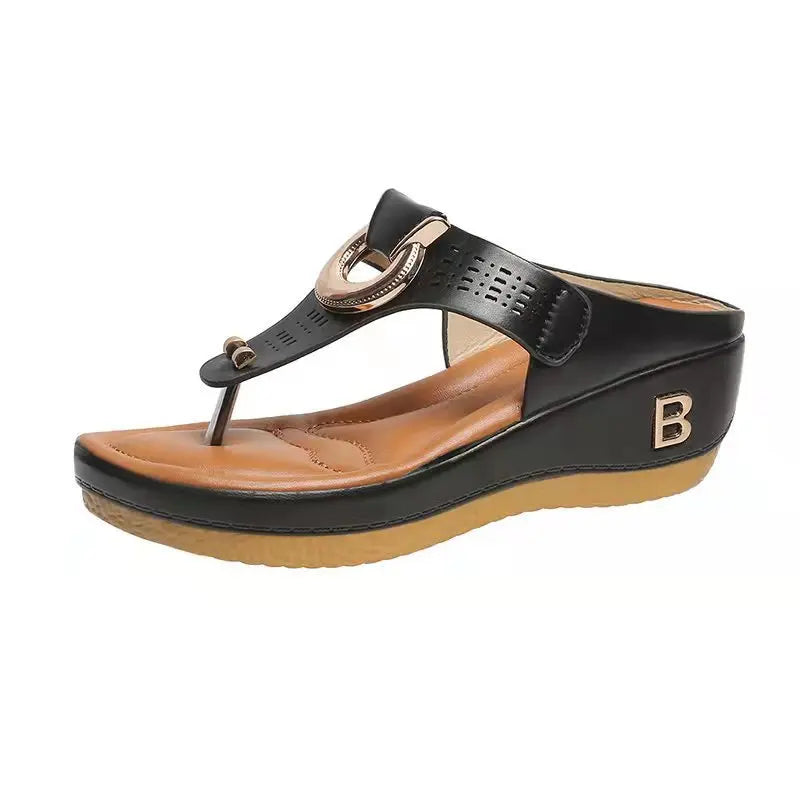 Women's Platform Wedge Flip-Flop Sandals
