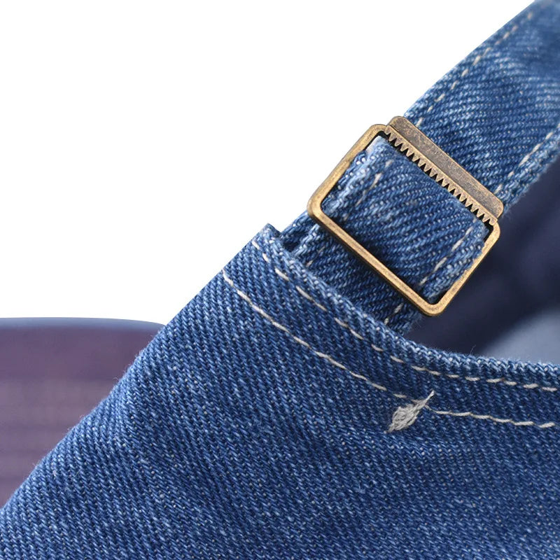 Washed Denim Snapback Trucker Hat