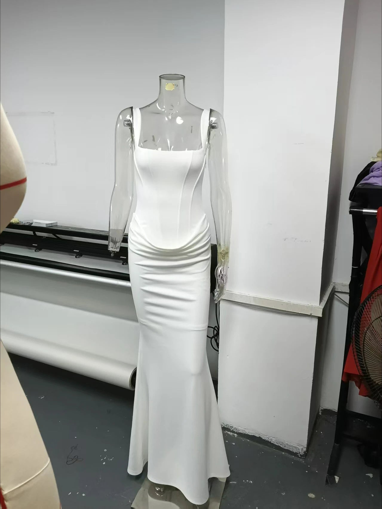 Women's Lace-Up Slim Maxi Formal Dress
