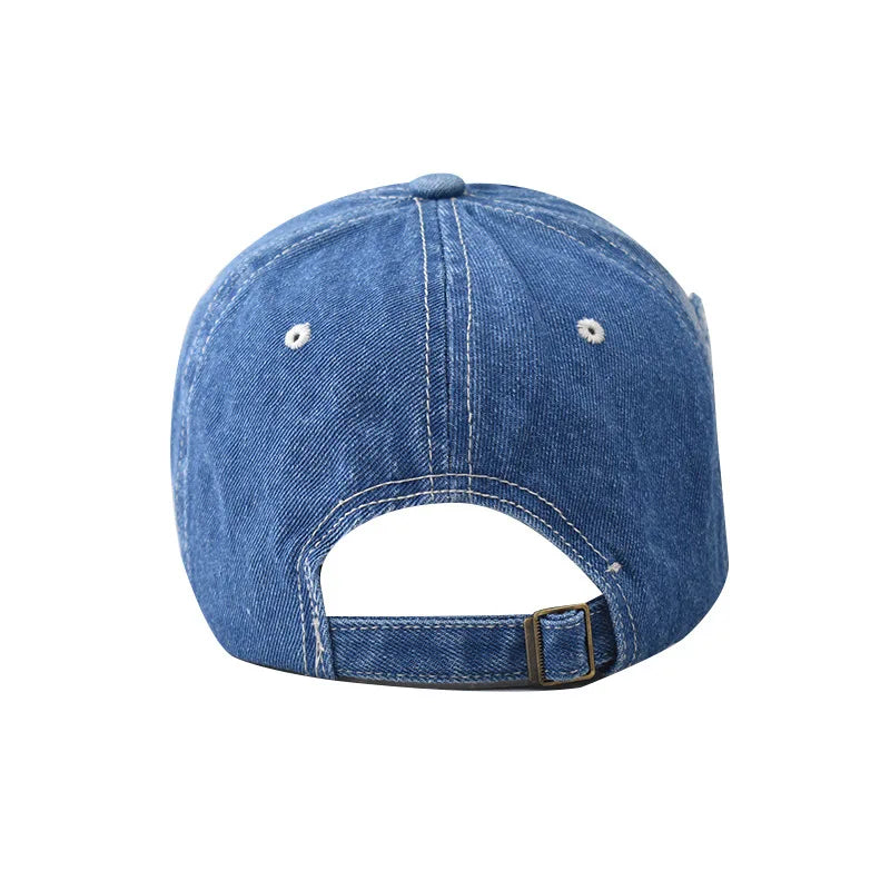 Washed Denim Snapback Trucker Hat