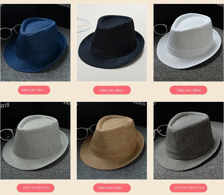 Unisex Vintage Fedora Panama Hat