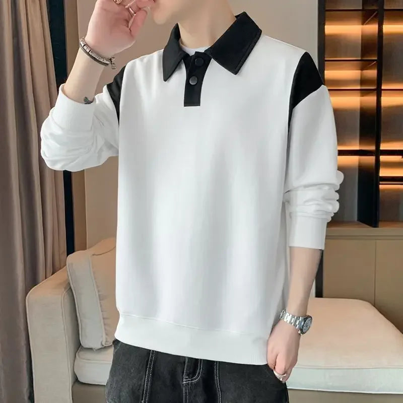Men's Oversized Polo Sweatshirt