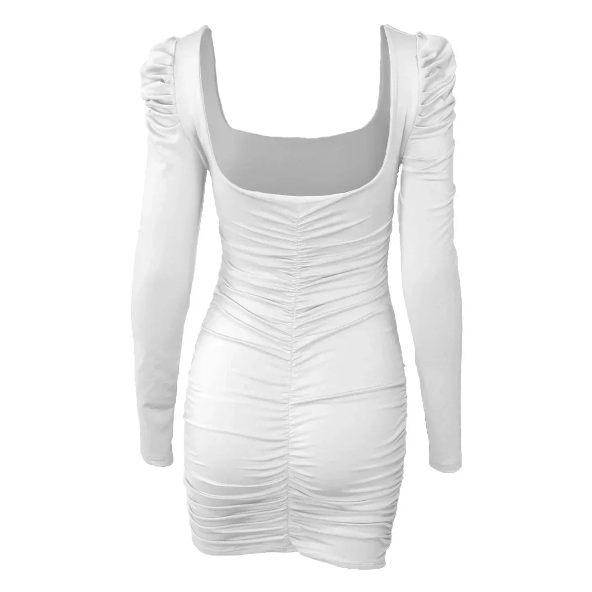 Women's Backless Velvet Stacked-Shoulder Mini Dress