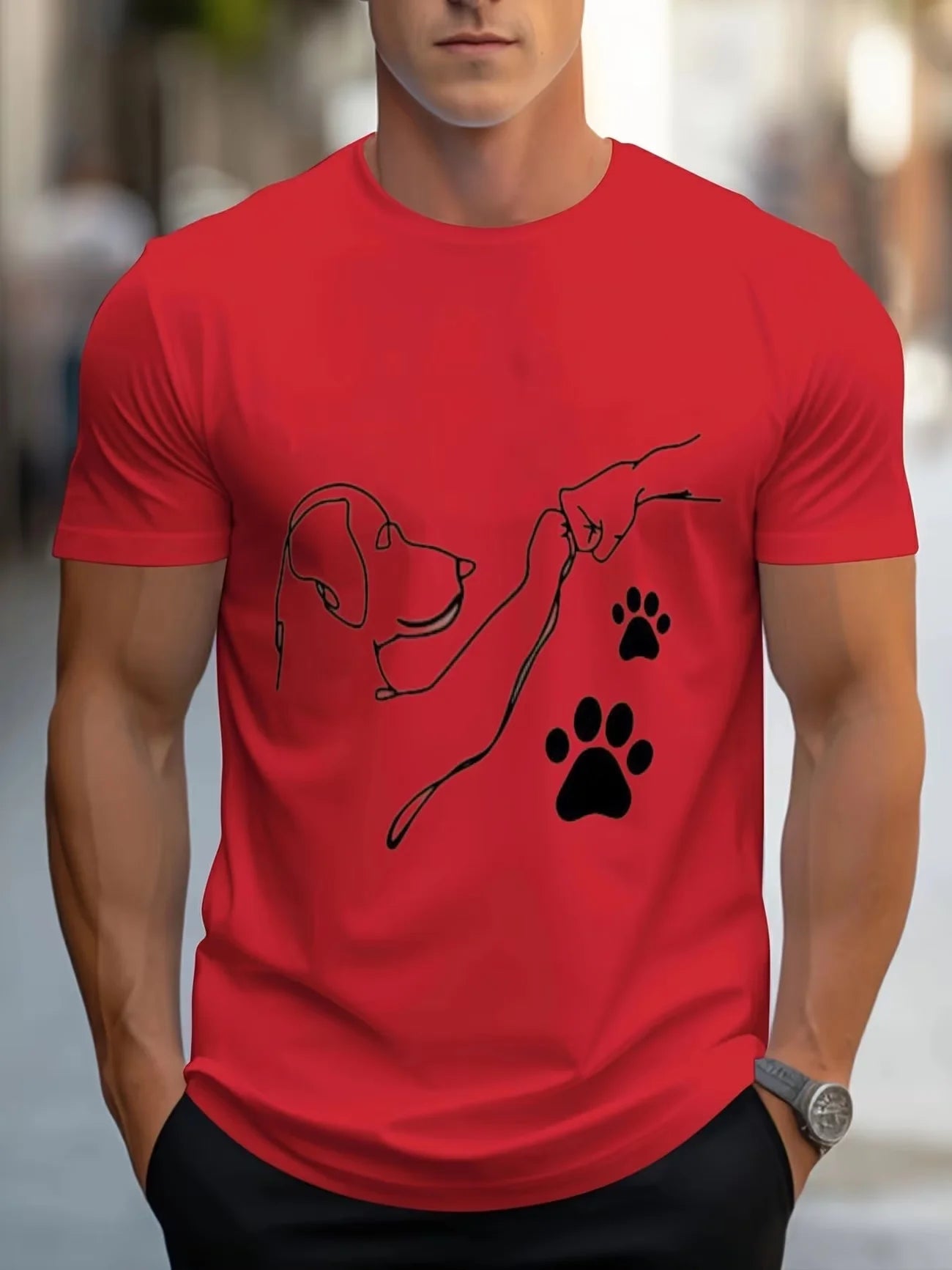 Men's Gradient 3D Print T-Shirt