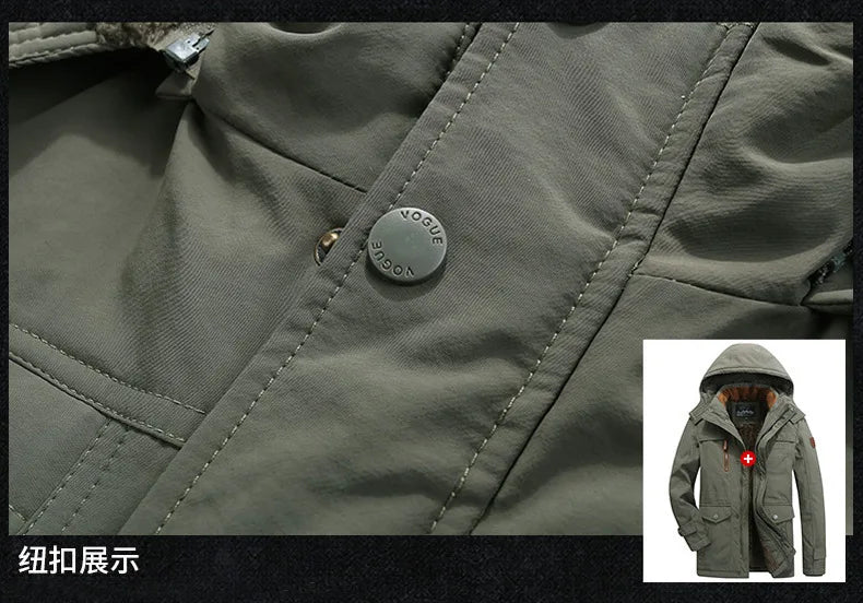 Men's Velvet Padded Winter Jacket