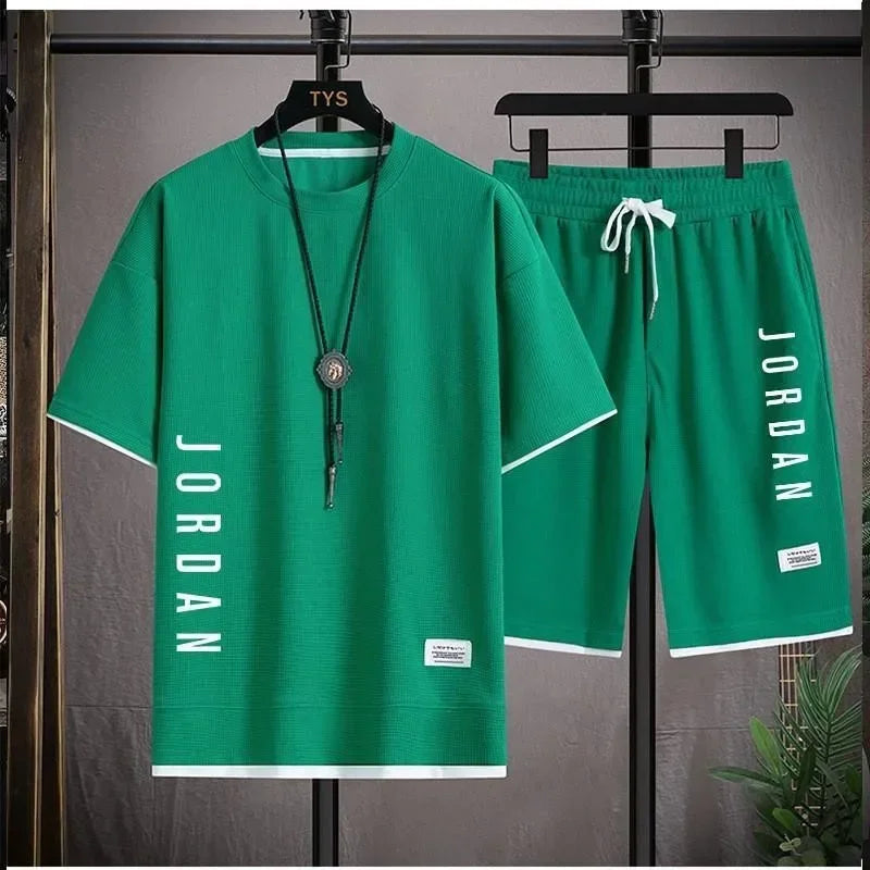 Men's Quick-Dry Basketball T-Shirt & Shorts Set