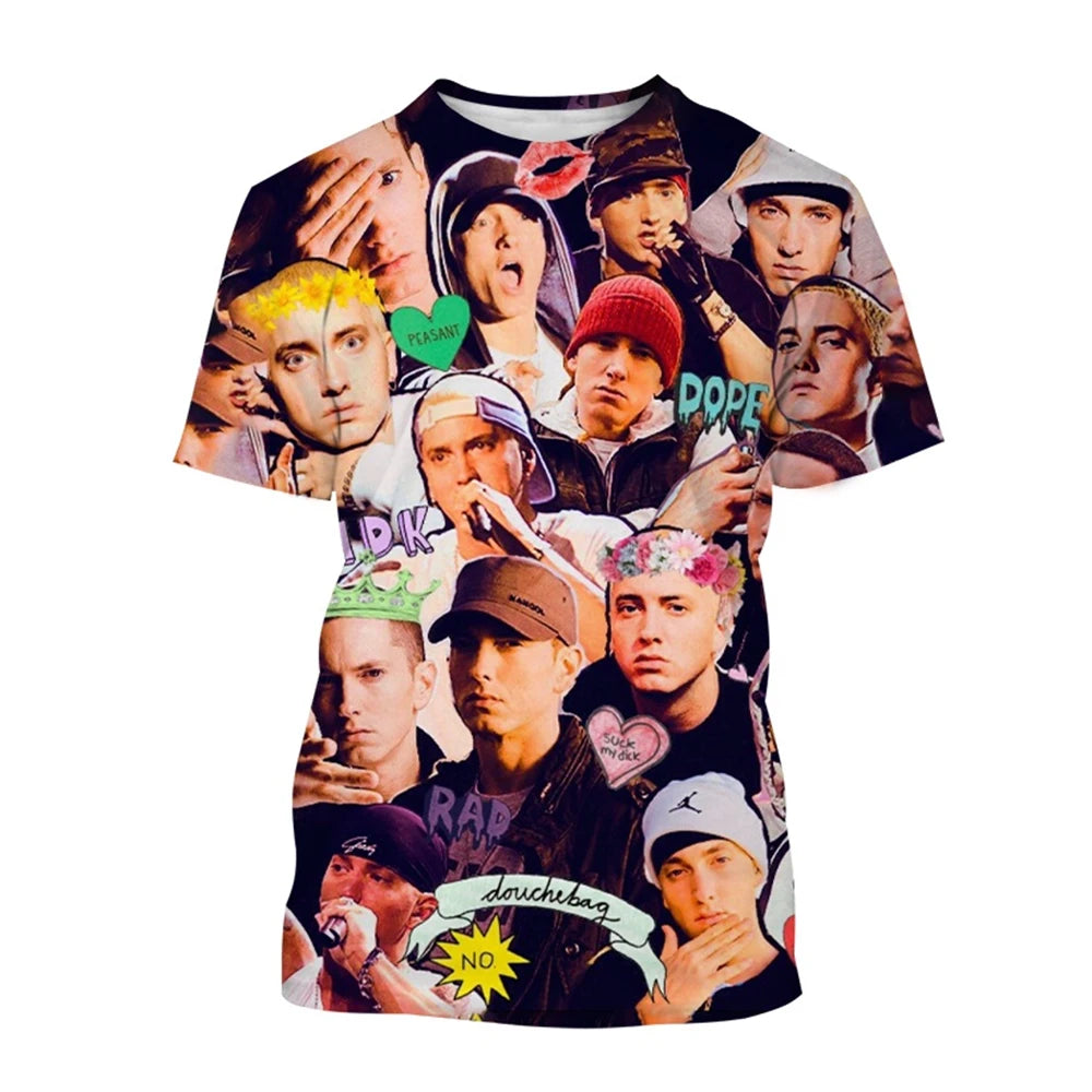 Unisex Rapper 3D Print Hip-Hop T-Shirt