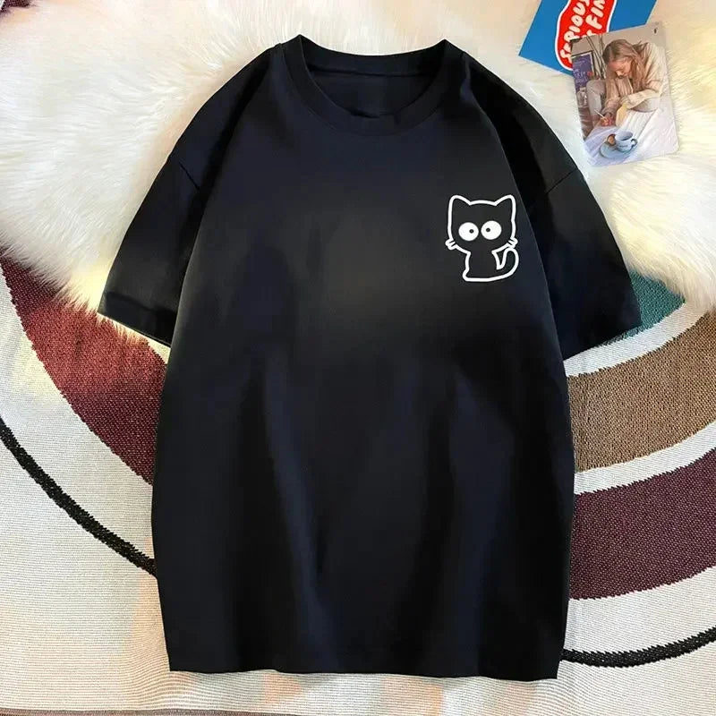 Women's Cartoon Print Loose Casual T-Shirt