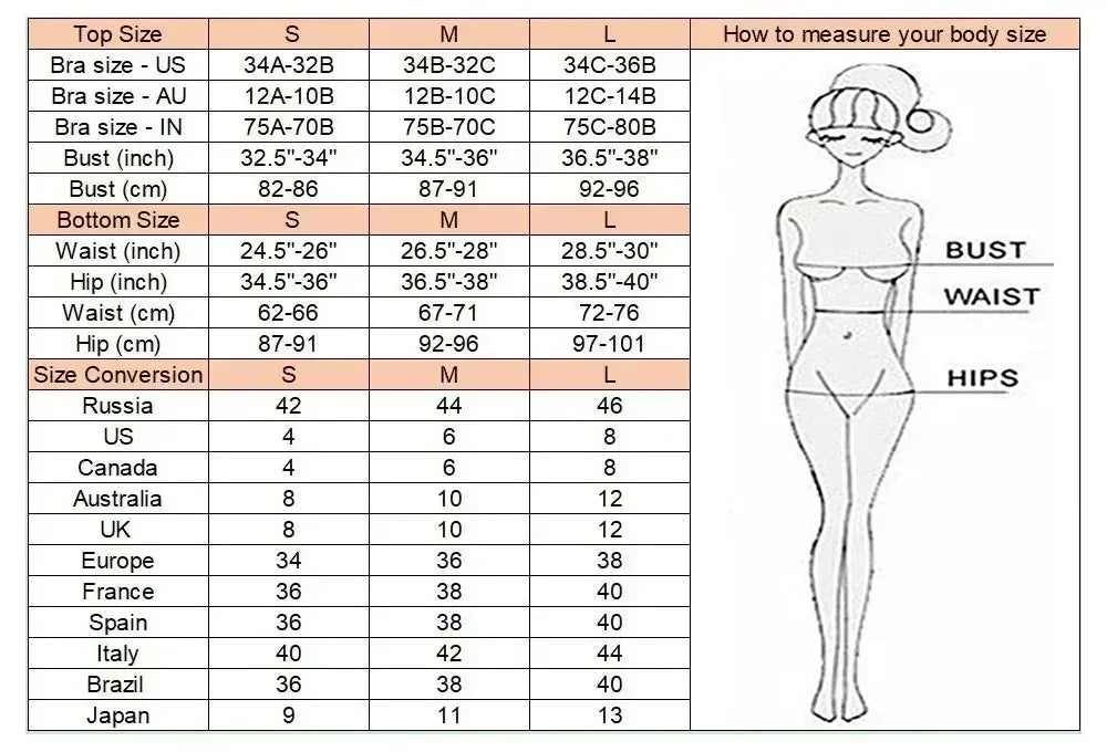 Women's Push-Up Halter Bra Cup Bikini Set