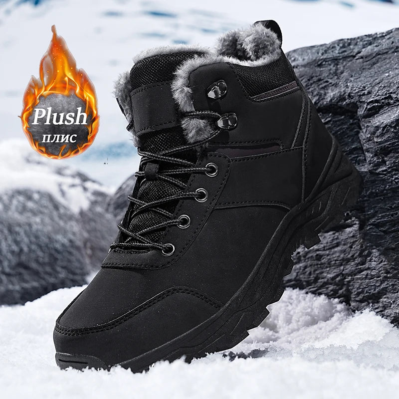 Men's Fleece-Lined High-Top Snow Boots
