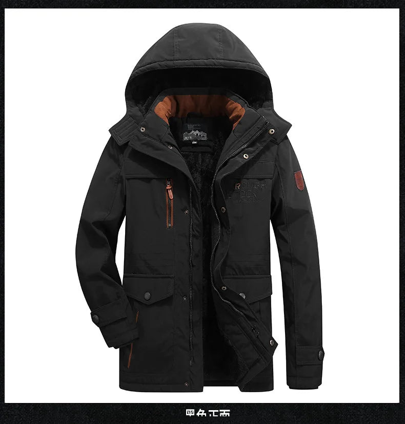 Men's Velvet Padded Winter Jacket