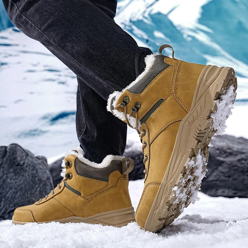 Men's Fleece-Lined High-Top Snow Boots