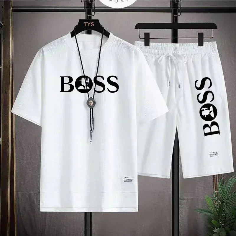 Men's Breathable T-Shirt & Shorts Sports Set