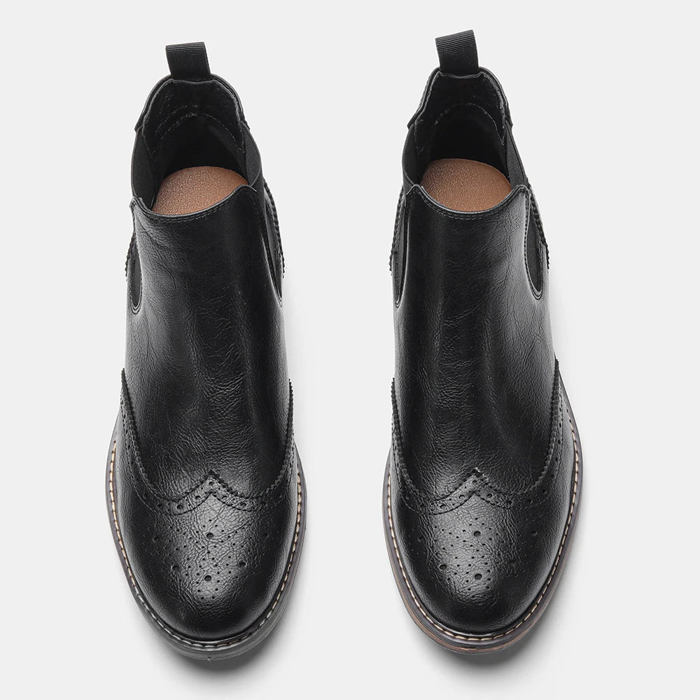 Men's Retro Leather Chelsea Boots