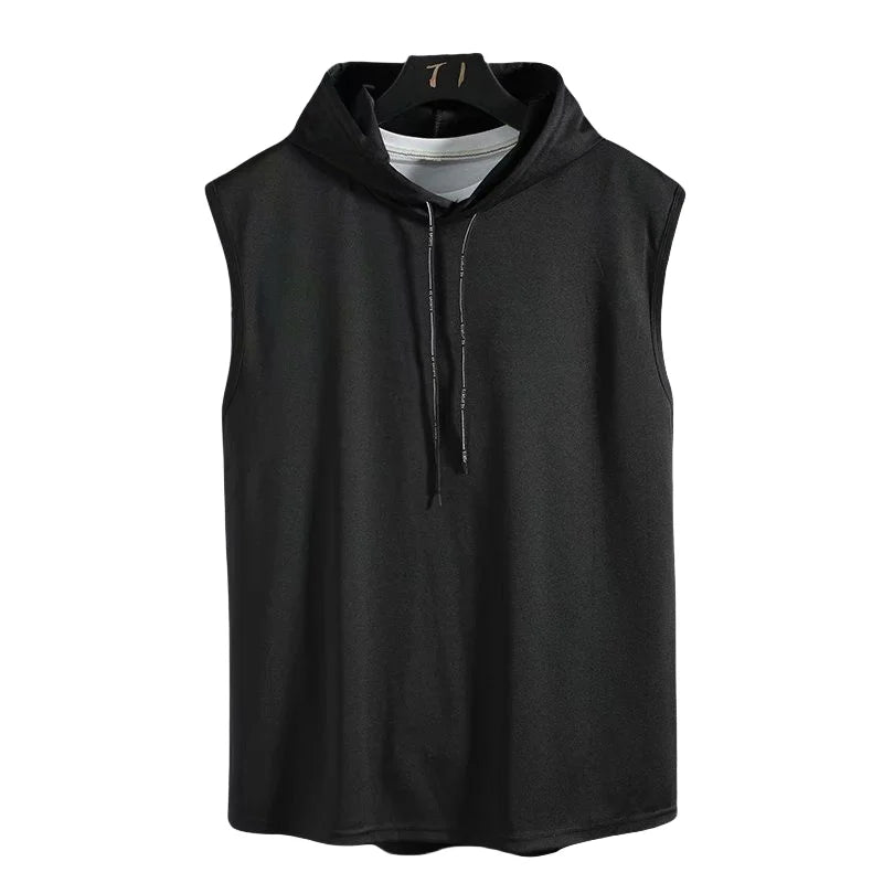 Men's Sleeveless Hooded Gym Vest