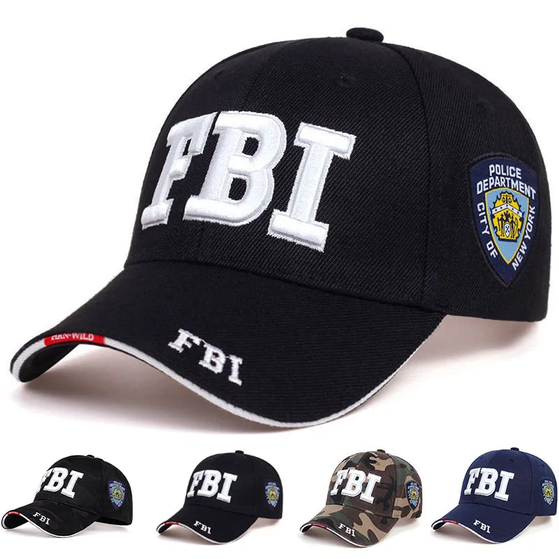 Letter-Embroidered Snapback Cap
