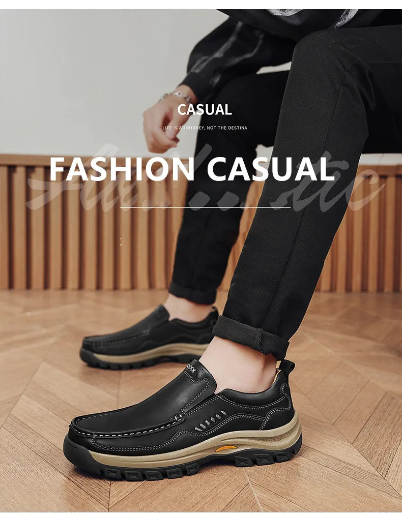 Men's Slip-On Genuine Leather Casual Shoes
