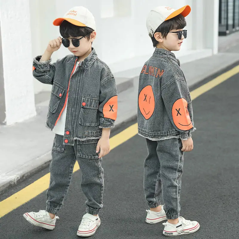 Boys' Denim Zip-Up Jacket & Jeans Set