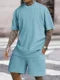 Men's Vertical Stripe T-Shirt & Shorts Set