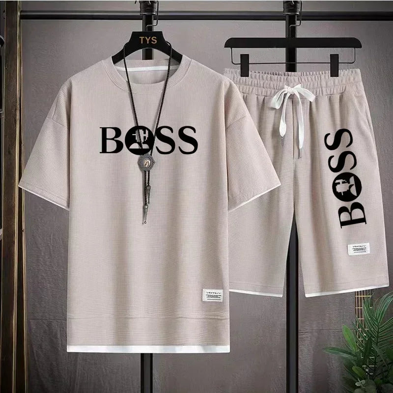 Men's Breathable T-Shirt & Shorts Sports Set