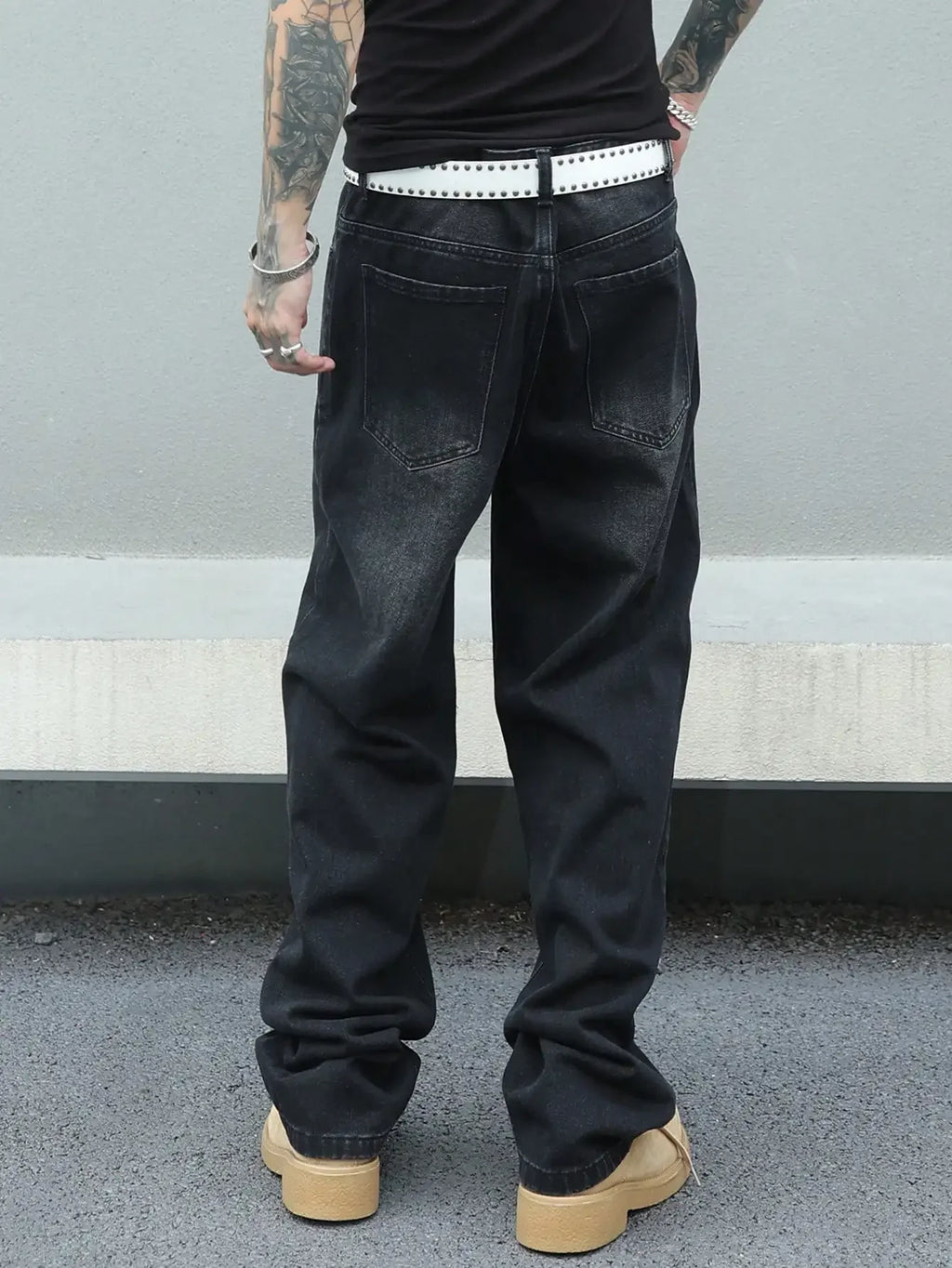 Men's Y2K Baggy Straight-Leg Denim Jeans
