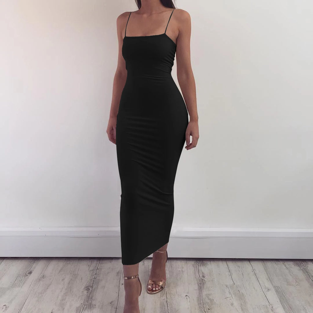Women's Backless Sling Maxi Dress