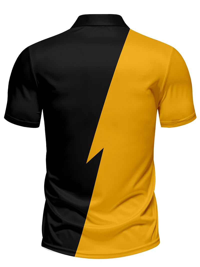Men's Digital Print Polo Shirt