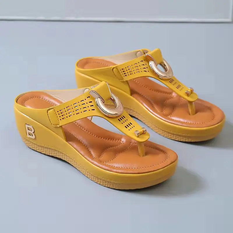 Women's Platform Wedge Flip-Flop Sandals