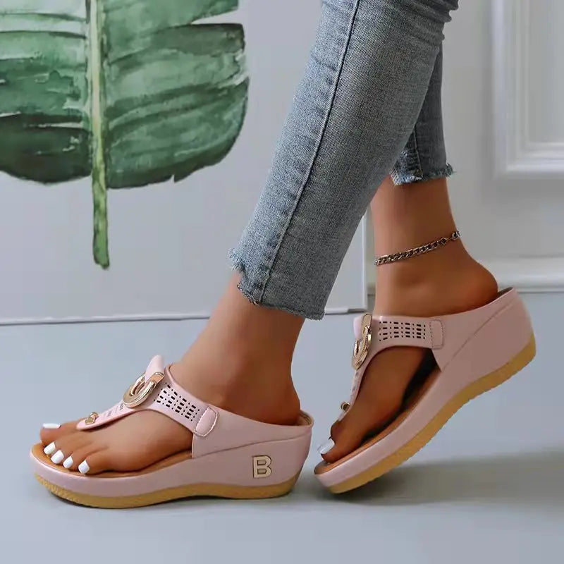 Women's Platform Wedge Flip-Flop Sandals