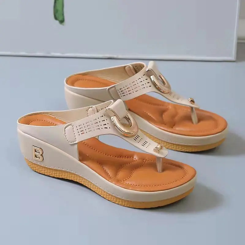 Women's Platform Wedge Flip-Flop Sandals