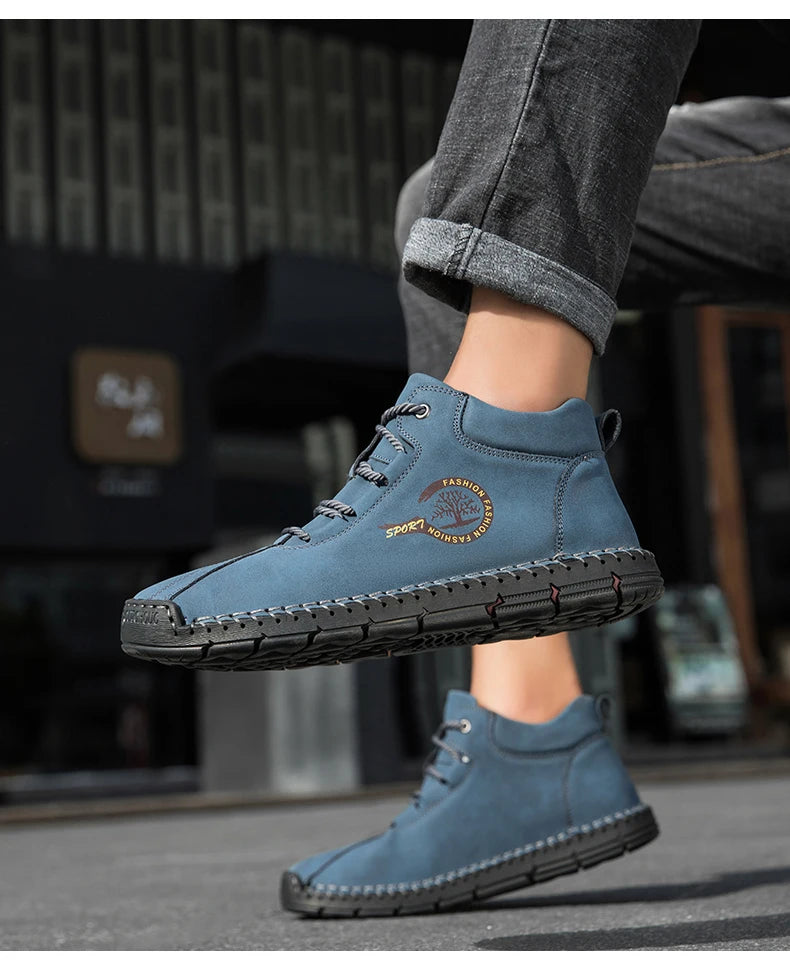 Men's Handmade Leather Outdoor Ankle Boots